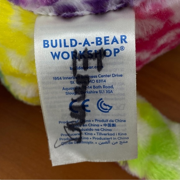 Build-A-Bear Lisa Frank Inspired Rainbow Color Leopard Print Plush Animal - Picture 10 of 10